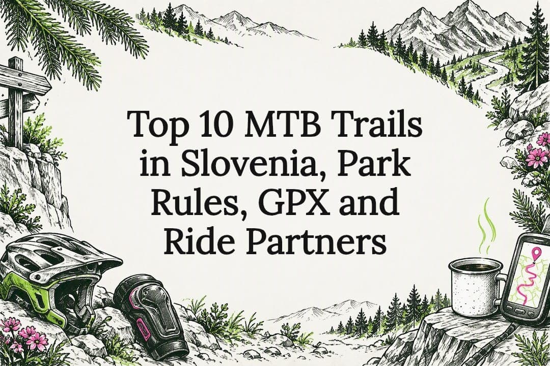 Decorative Slovenian mountain biking title card