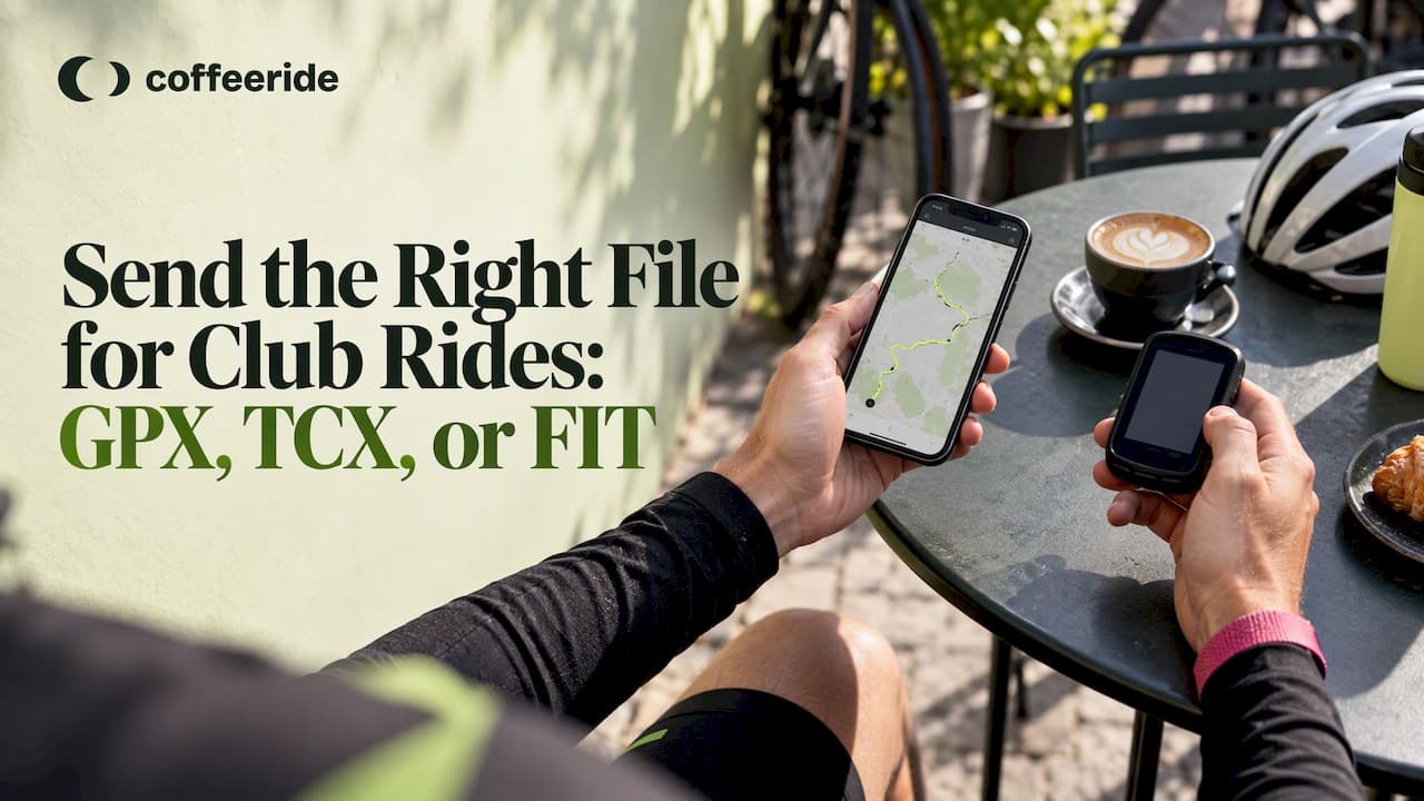 Send the Right File for Club Rides: GPX, TCX, or FIT
