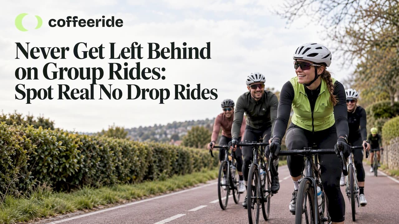 No-drop cycling group with rear sweep rider